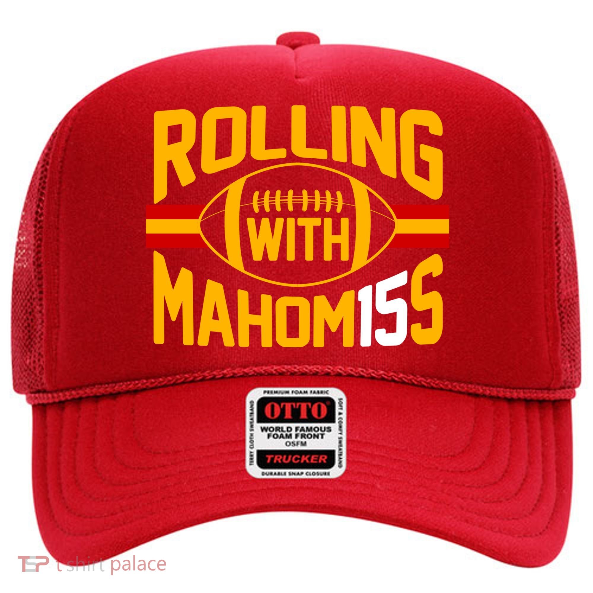 Rolling With Mahomes KC Football Hat