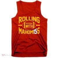 Rolling With Mahomes KC Football Tank Top thumb 0