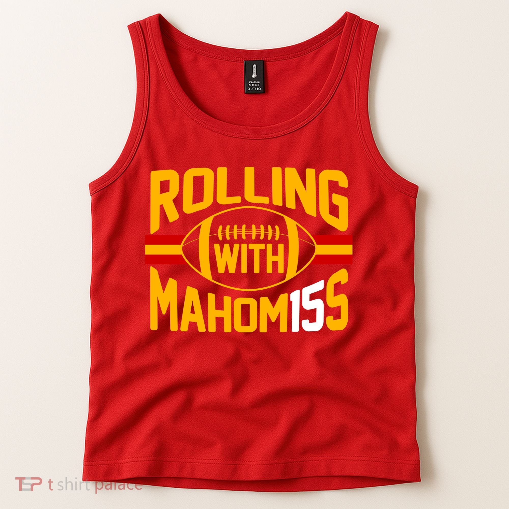 Rolling With Mahomes KC Football Tank Top