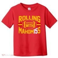 Rolling With Mahomes KC Football Toddler T-Shirt thumb 0