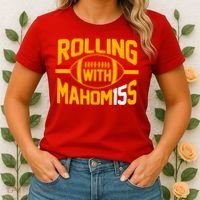 Rolling With Mahomes KC Football Women's T-Shirt thumb 2