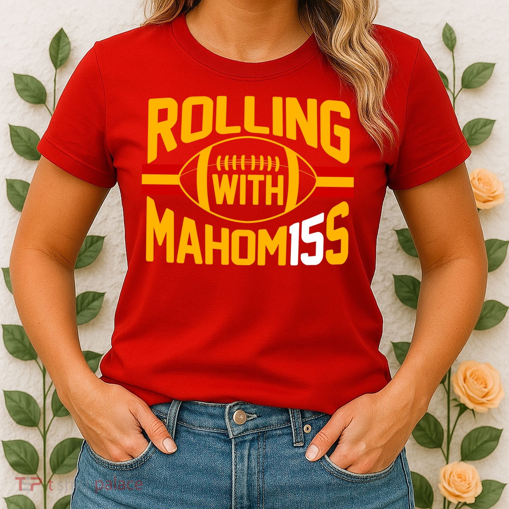 Rolling With Mahomes KC Football Women's T-Shirt