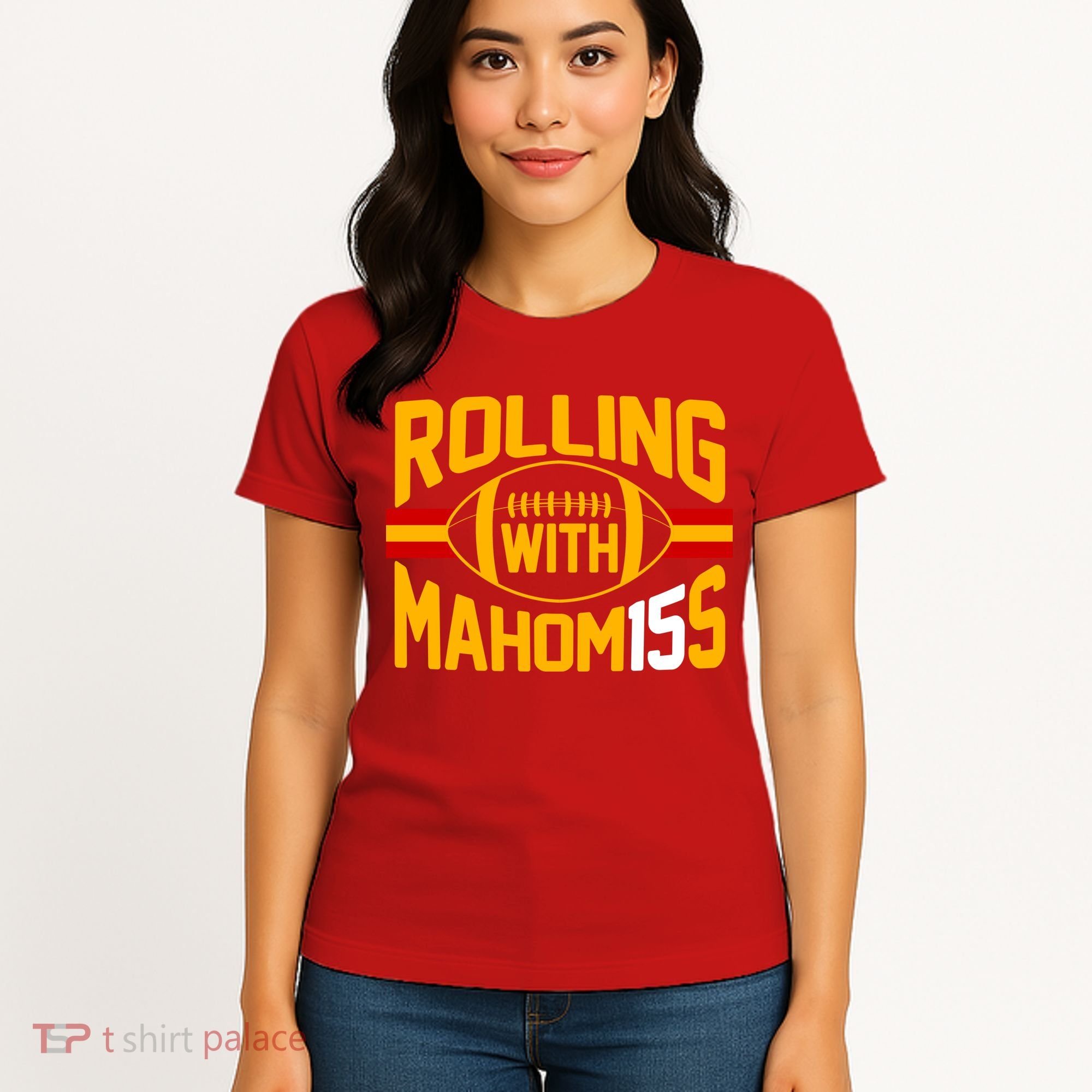 Rolling With Mahomes KC Football Women's T-Shirt
