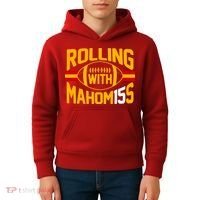 Rolling With Mahomes KC Football Kids Hoodie thumb 4