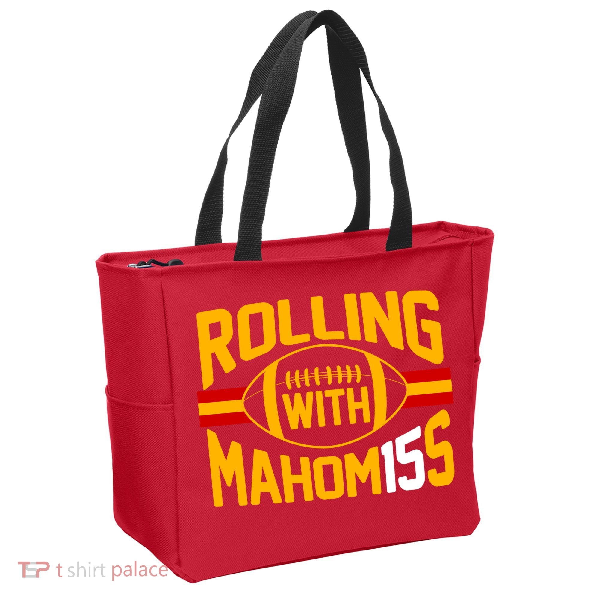 Rolling With Mahomes KC Football Tote Bag