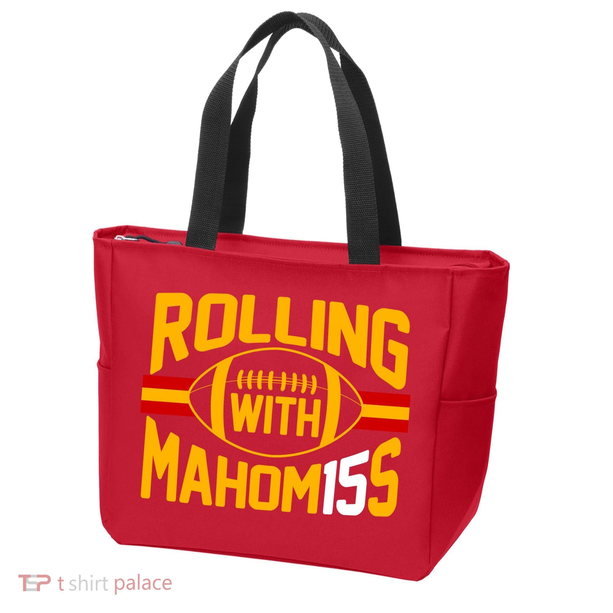 Rolling With Mahomes KC Football Tote Bag