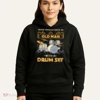 Retired Old Men Drummer Percussion Music Retirement Drums Hoodie thumb 5
