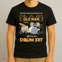 Retired Old Men Drummer Percussion Music Retirement Drums T-Shirt thumb 3