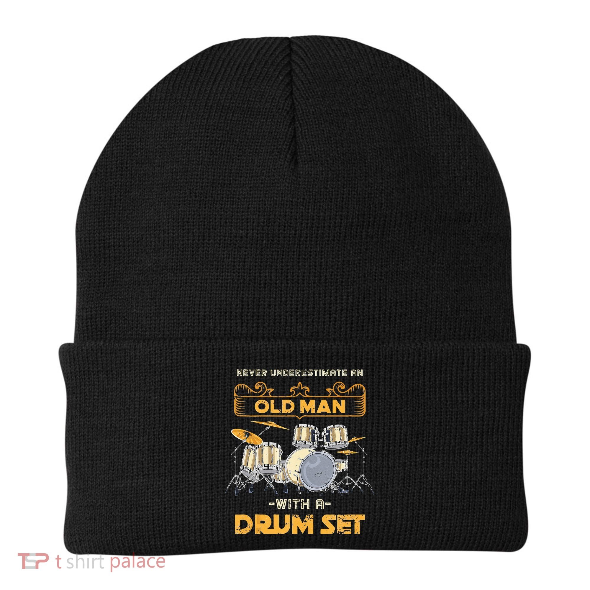 Retired Old Men Drummer Percussion Music Retirement Drums Beanie