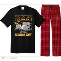 Retired Old Men Drummer Percussion Music Retirement Drums Pajama Set thumb 0