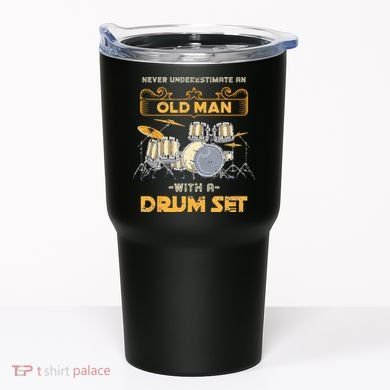 Retired Old Men Drummer Percussion Music Retirement Drums Tumbler
