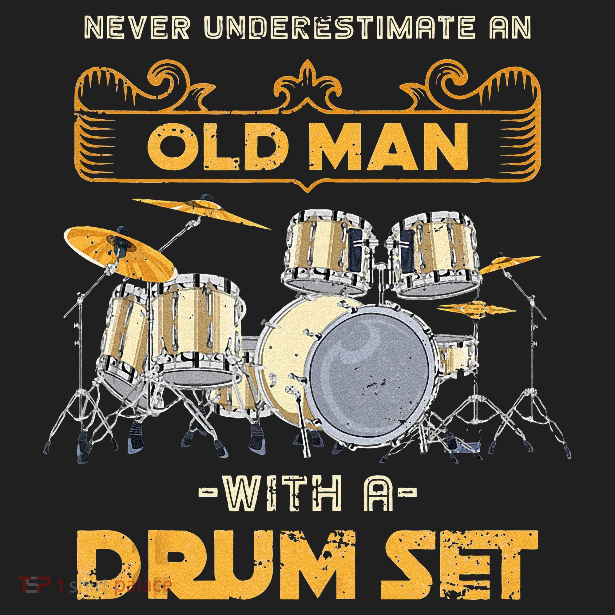 Retired Old Men Drummer Percussion Music Retirement Drums Tumbler