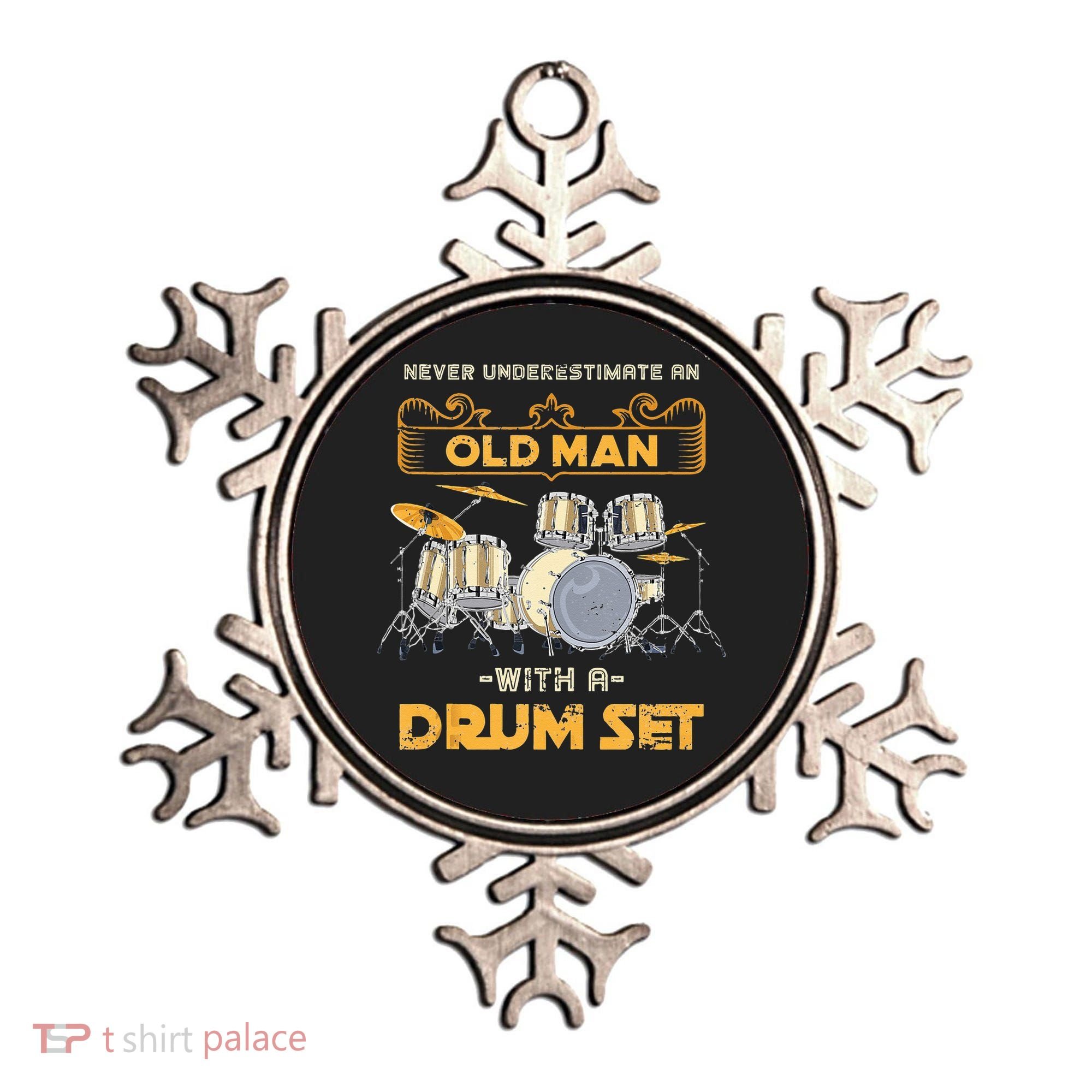 Retired Old Men Drummer Percussion Music Retirement Drums Ornament