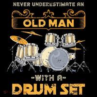Retired Old Men Drummer Percussion Music Retirement Drums Ornament thumb 1