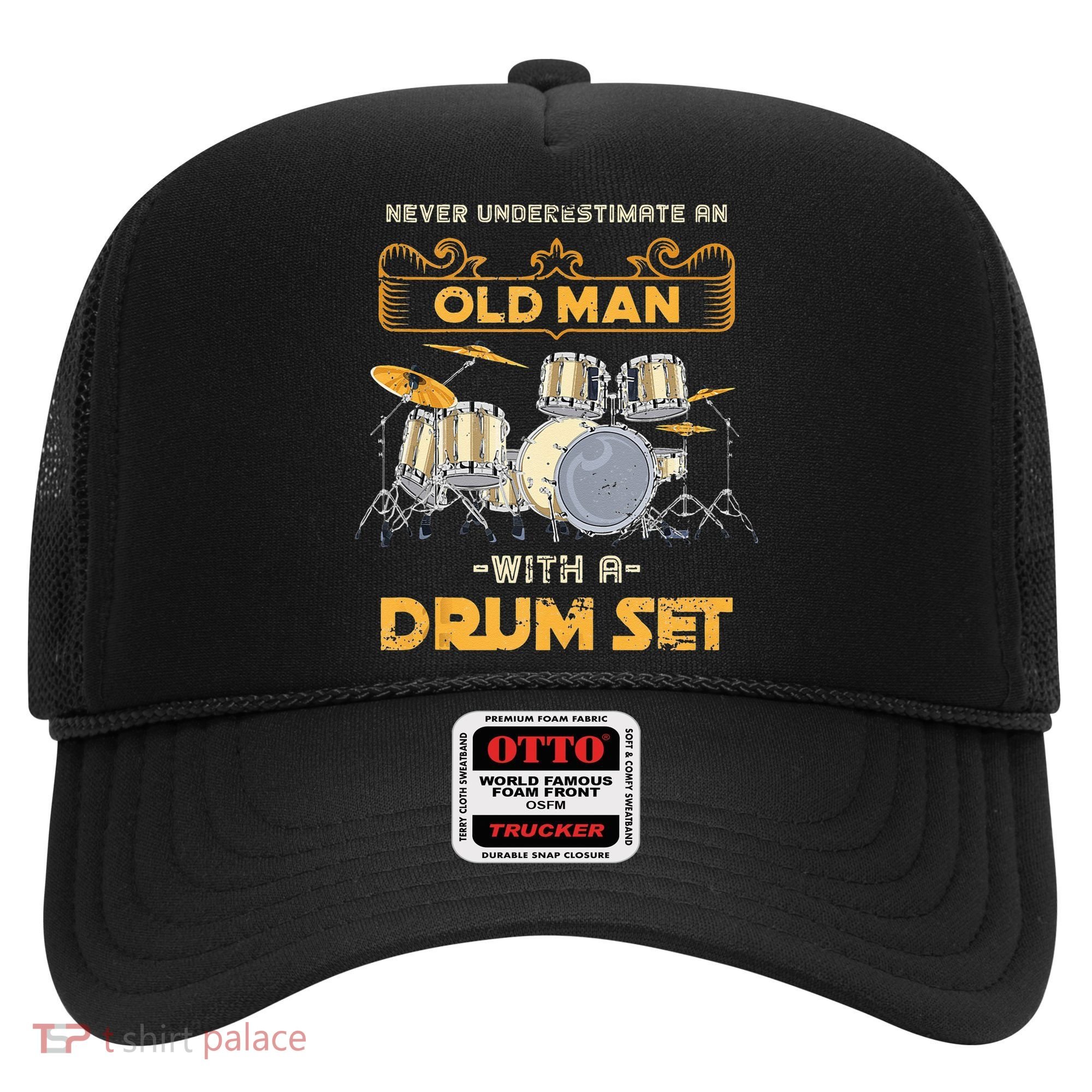 Retired Old Men Drummer Percussion Music Retirement Drums Hat