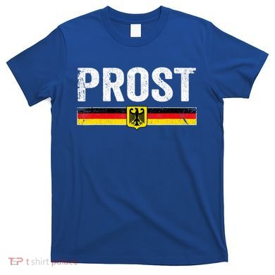 Retro Oktoberfest Man Woman German Flag Prost T-Shirt
