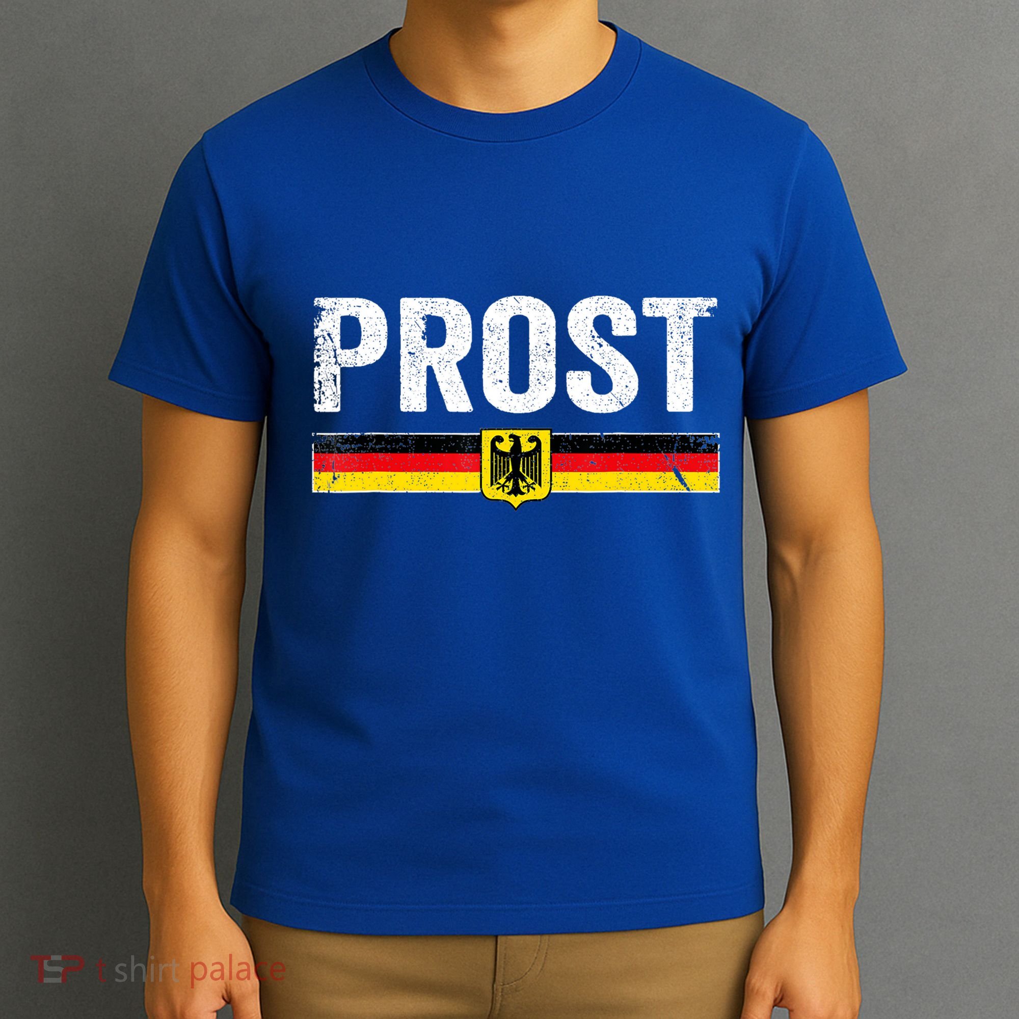 Retro Oktoberfest Man Woman German Flag Prost T-Shirt