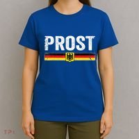 Retro Oktoberfest Man Woman German Flag Prost T-Shirt thumb 4