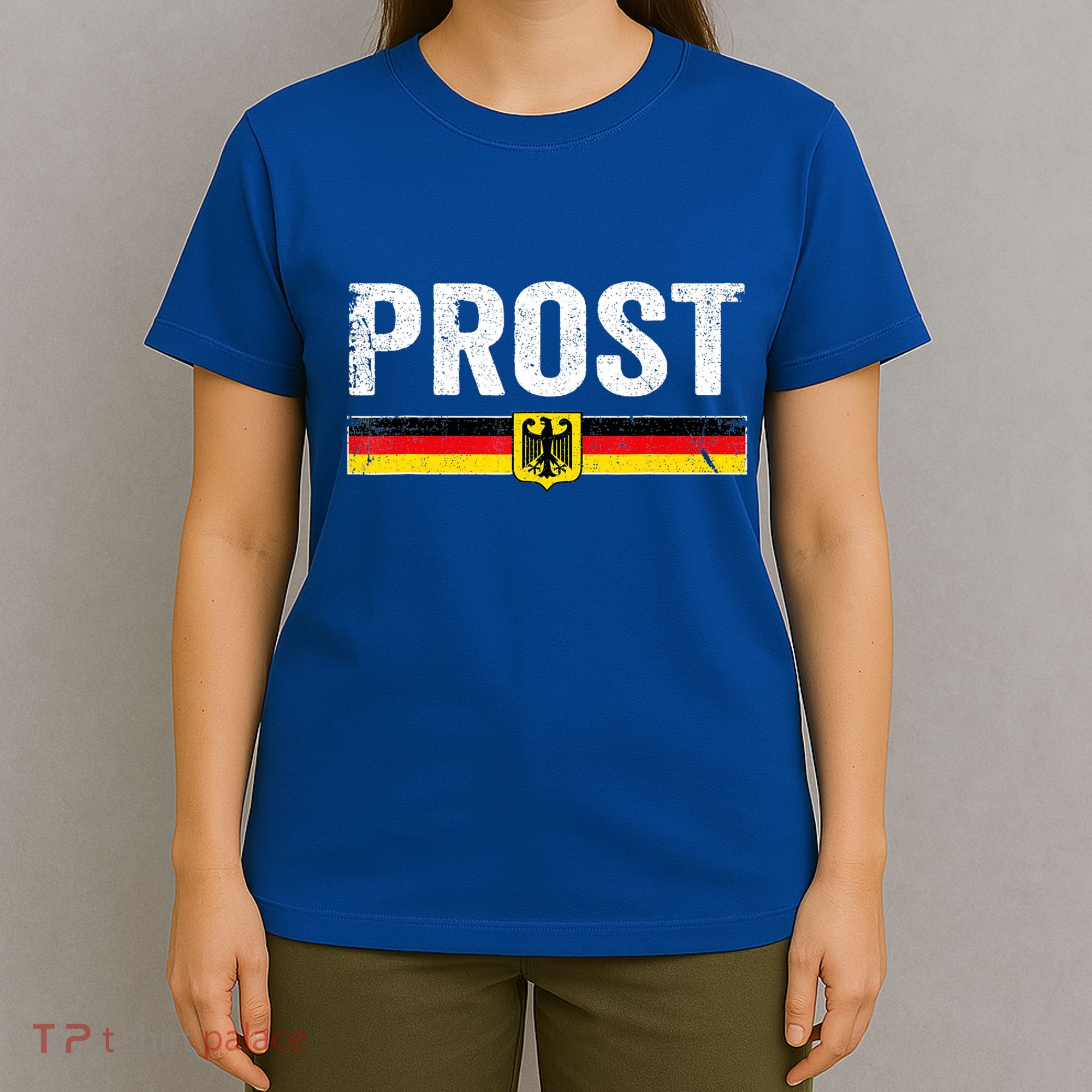Retro Oktoberfest Man Woman German Flag Prost T-Shirt