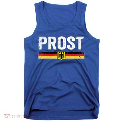 Retro Oktoberfest Man Woman German Flag Prost Tank Top