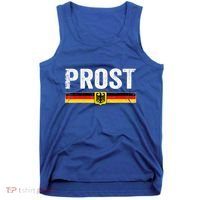Retro Oktoberfest Man Woman German Flag Prost Tank Top thumb 0