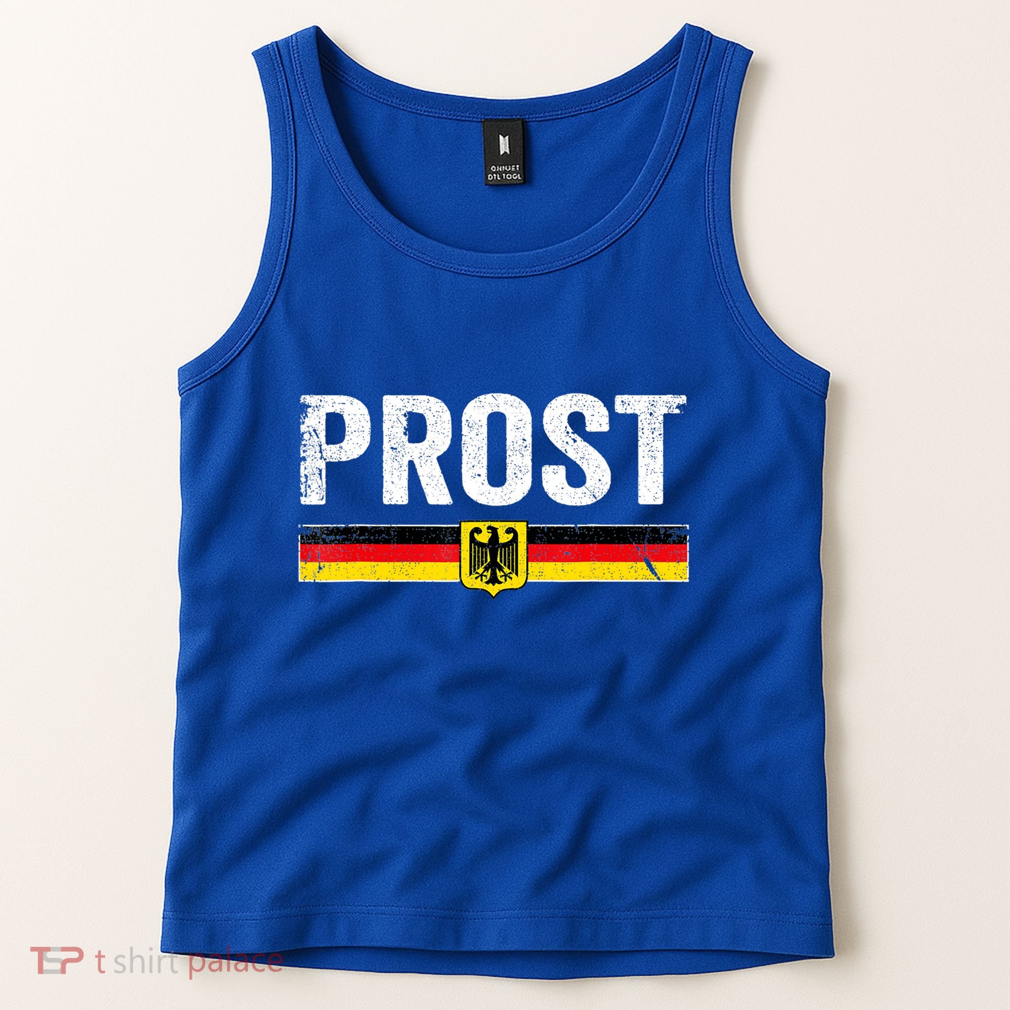 Retro Oktoberfest Man Woman German Flag Prost Tank Top
