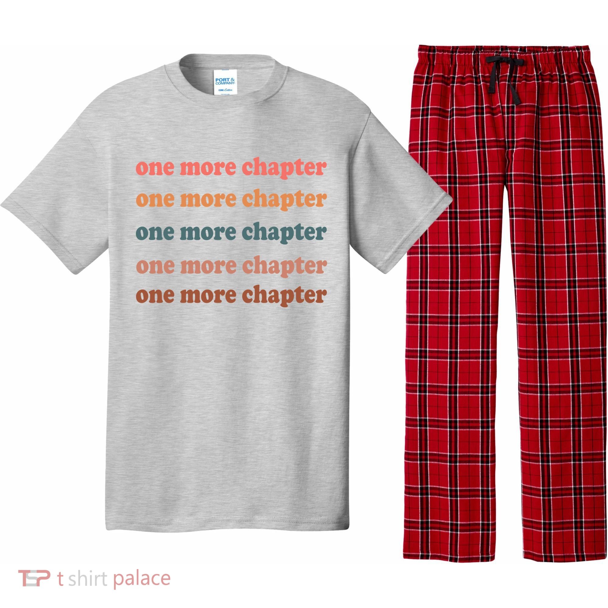 Retro One More Chapter Bookish Funny Pajama Set