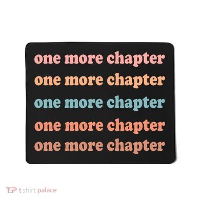 Retro One More Chapter Bookish Funny Mousepad