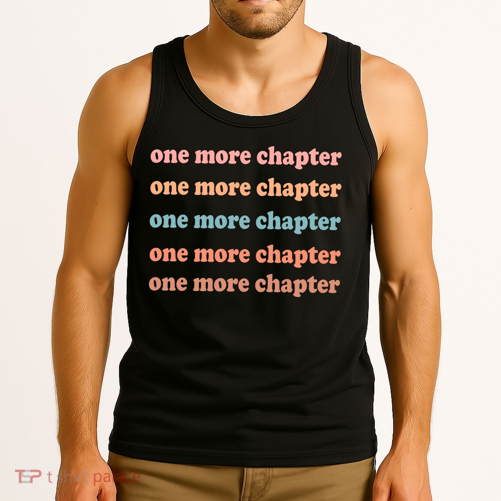 Retro One More Chapter Bookish Funny Tank Top