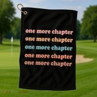 Retro One More Chapter Bookish Funny Golf Towel thumb 1