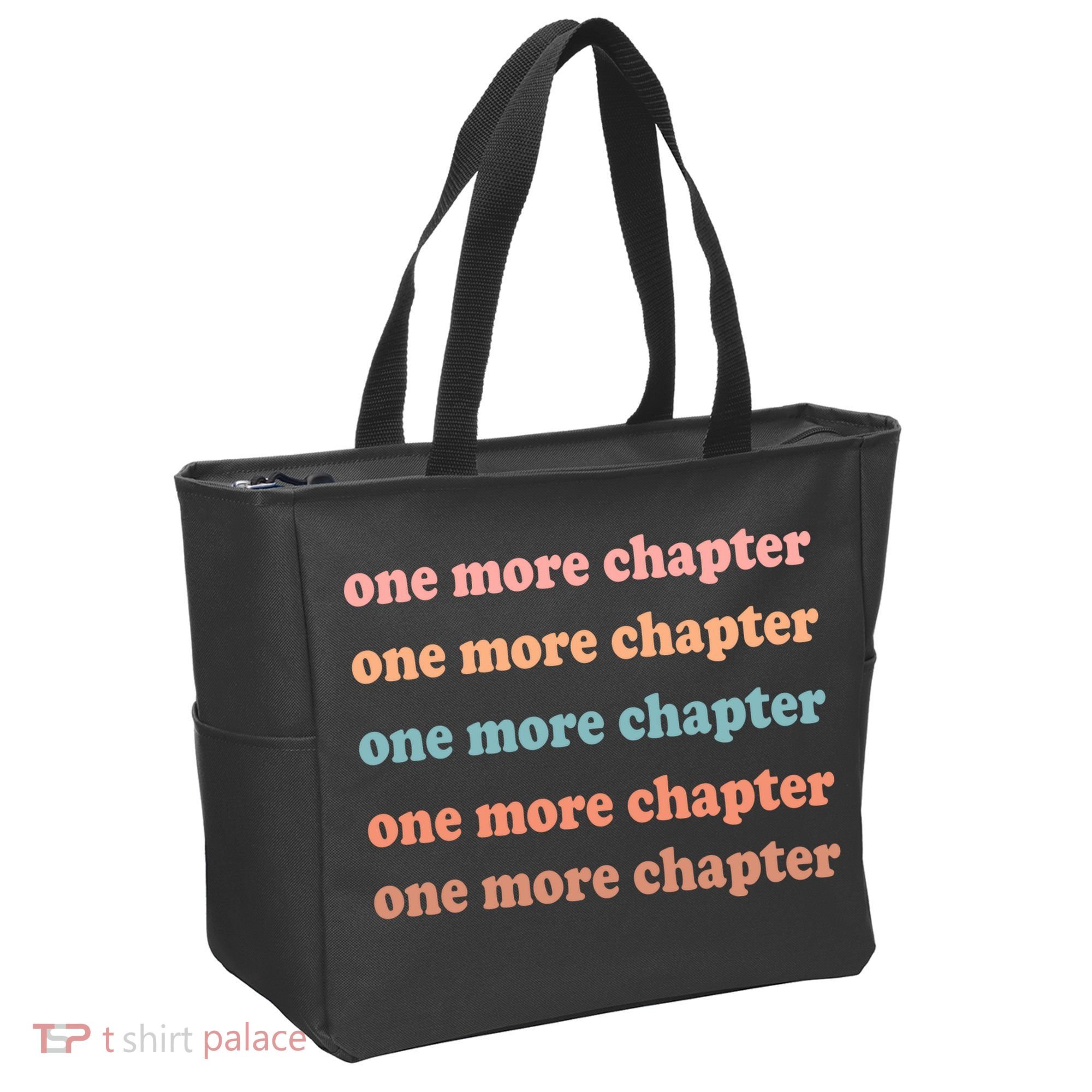 Retro One More Chapter Bookish Funny Tote Bag