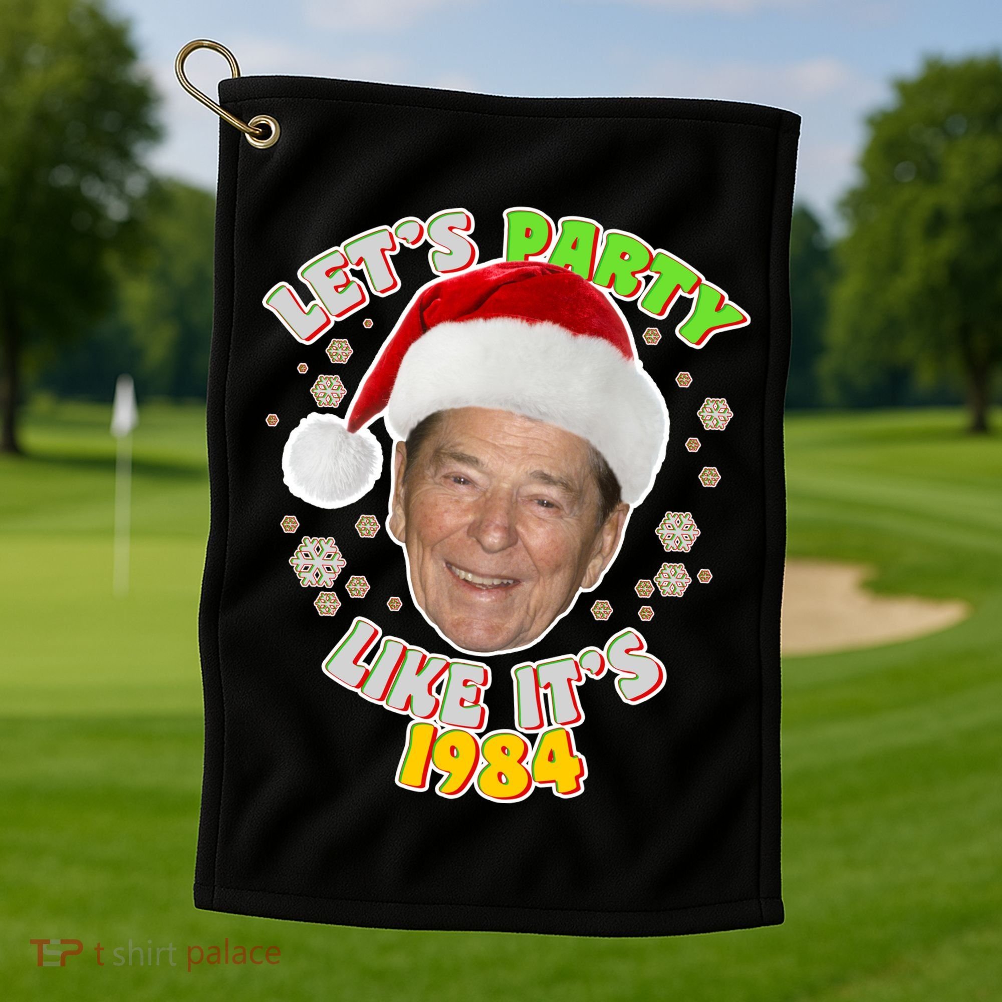 Ronald Reagan Let's Party Like It's 1984 Golf Towel