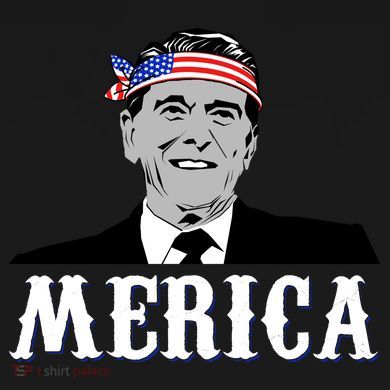 Ronald Reagan Merica Flexfit Unipanel Trucker Cap