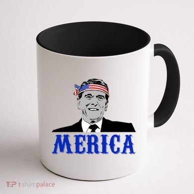 Ronald Reagan Merica Coffee Mug back