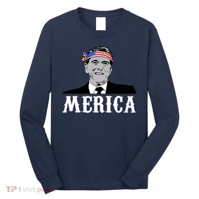 Ronald Reagan Merica Long Sleeve Shirt