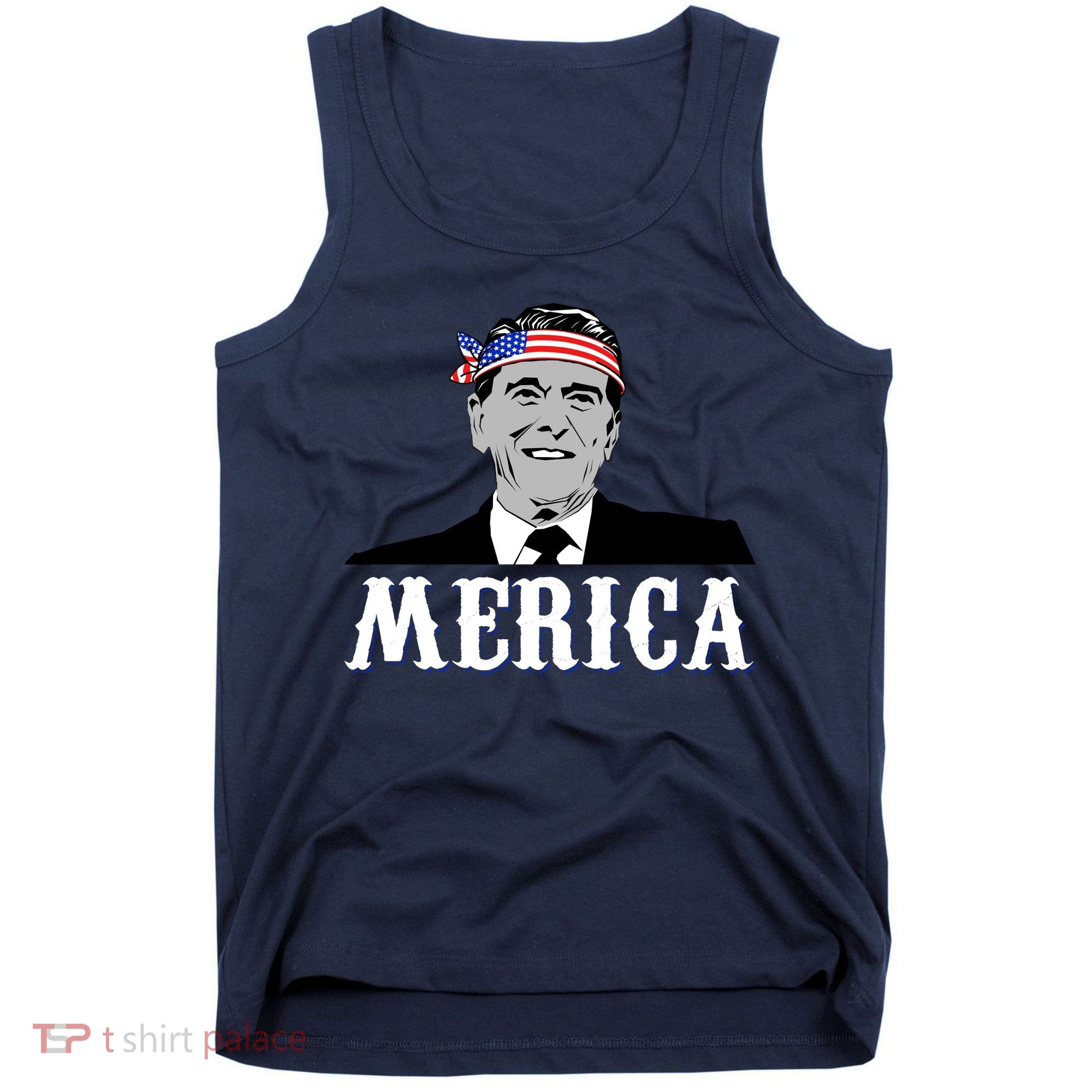 Ronald Reagan Merica Tank Top