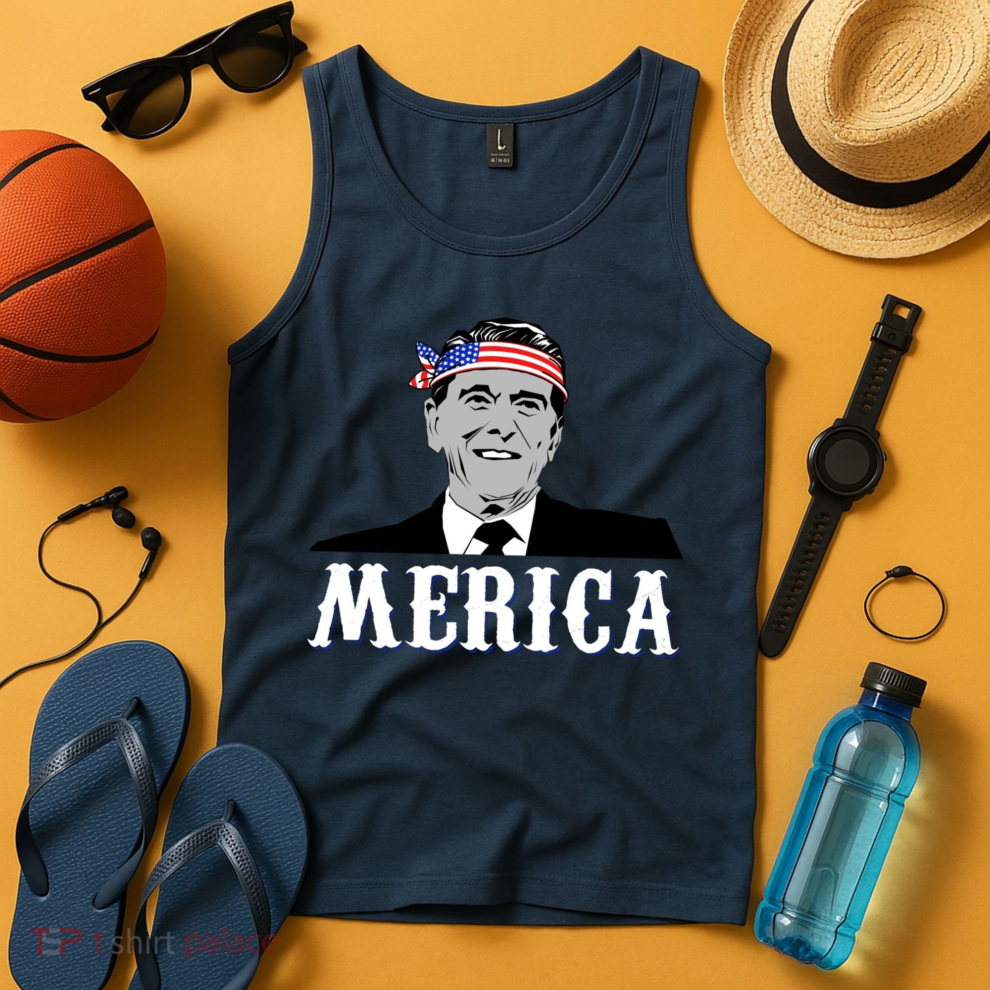 Ronald Reagan Merica Tank Top
