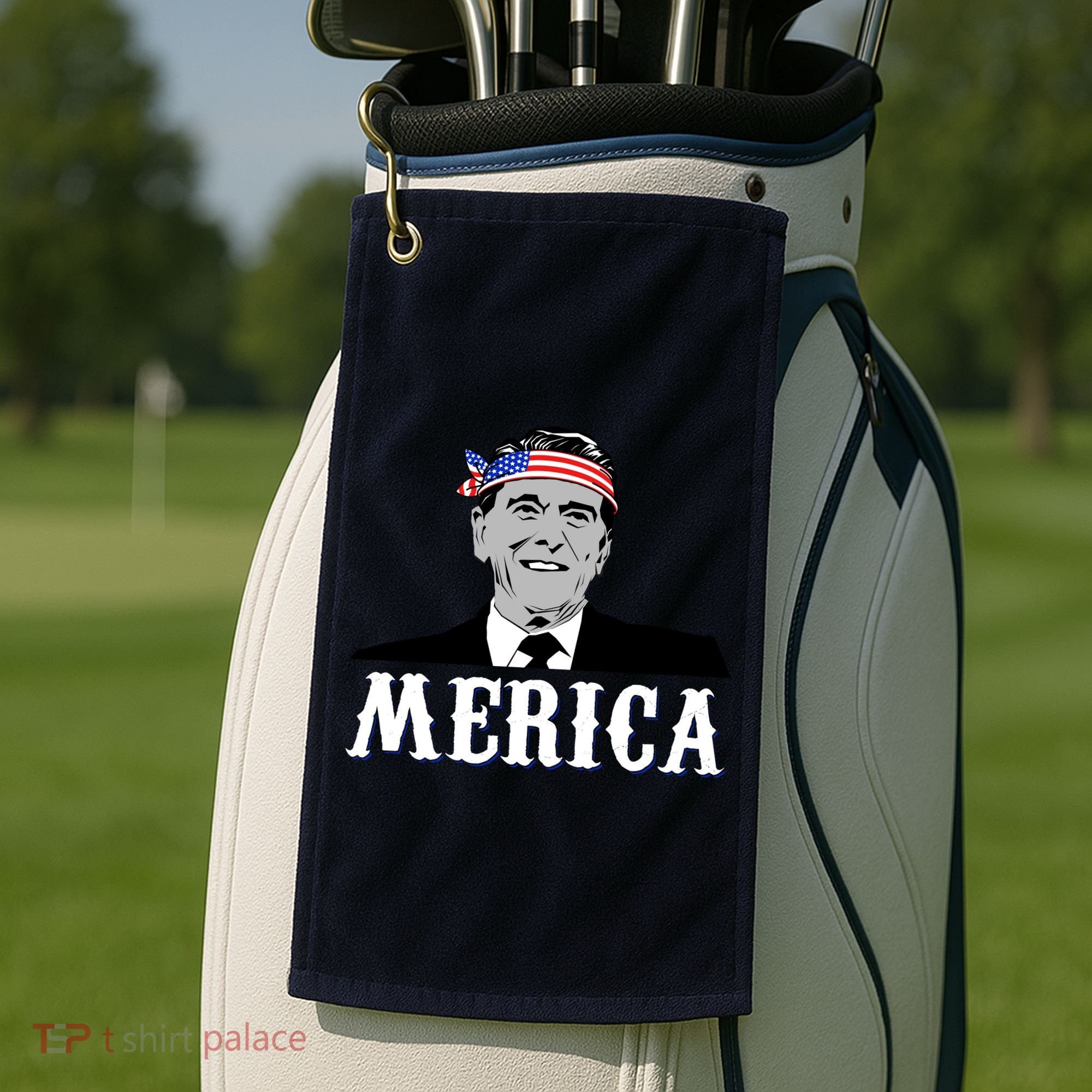 Ronald Reagan Merica Golf Towel