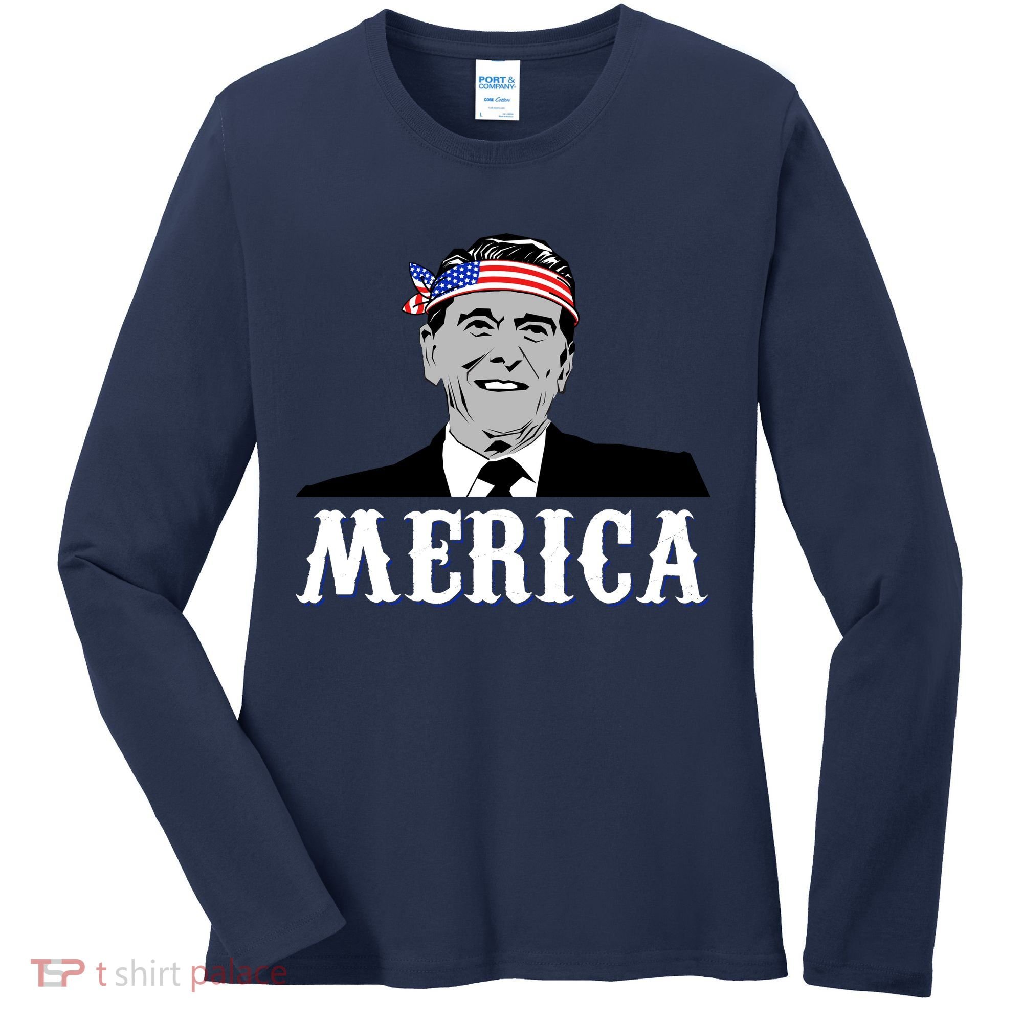 Ronald Reagan Merica Women's Long Sleeve Shirt