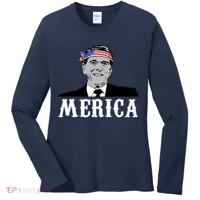 Ronald Reagan Merica Women's Long Sleeve Shirt