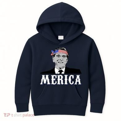 Ronald Reagan Merica Kids Hoodie