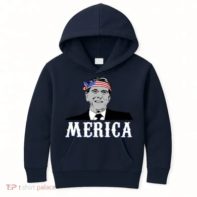 Ronald Reagan Merica Kids Hoodie