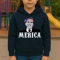 Ronald Reagan Merica Kids Hoodie thumb 3