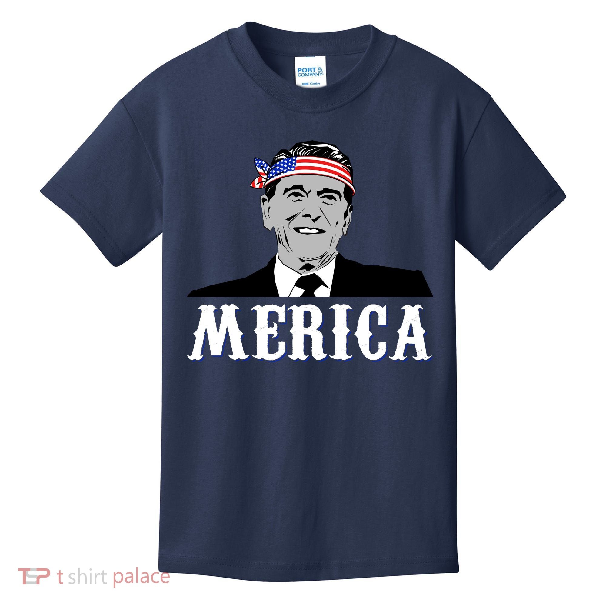 Ronald Reagan Merica Kids T-Shirt