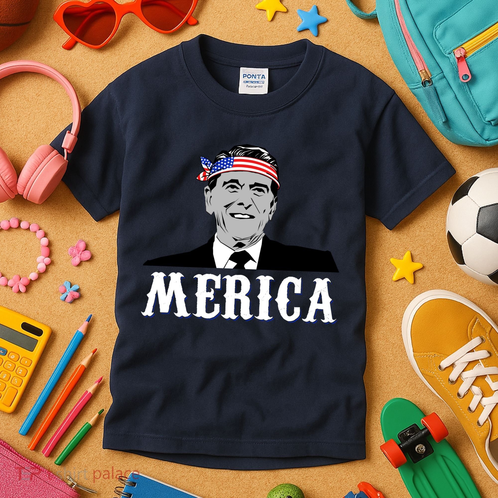 Ronald Reagan Merica Kids T-Shirt