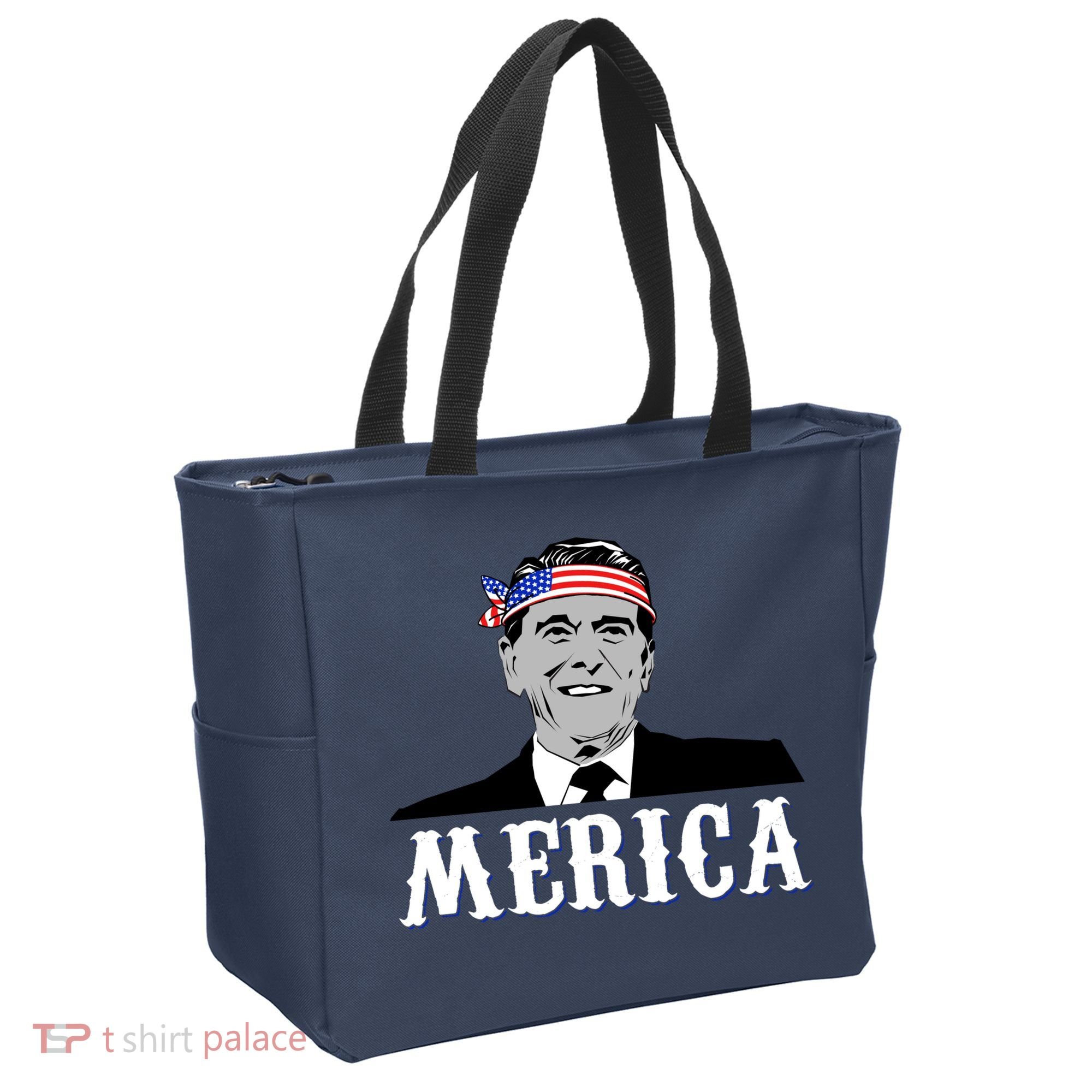Ronald Reagan Merica Tote Bag