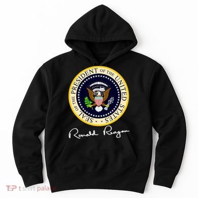 Ronald Reagan Presidential Seal Signature Hoodie