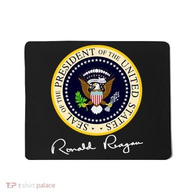 Ronald Reagan Presidential Seal Signature Mousepad