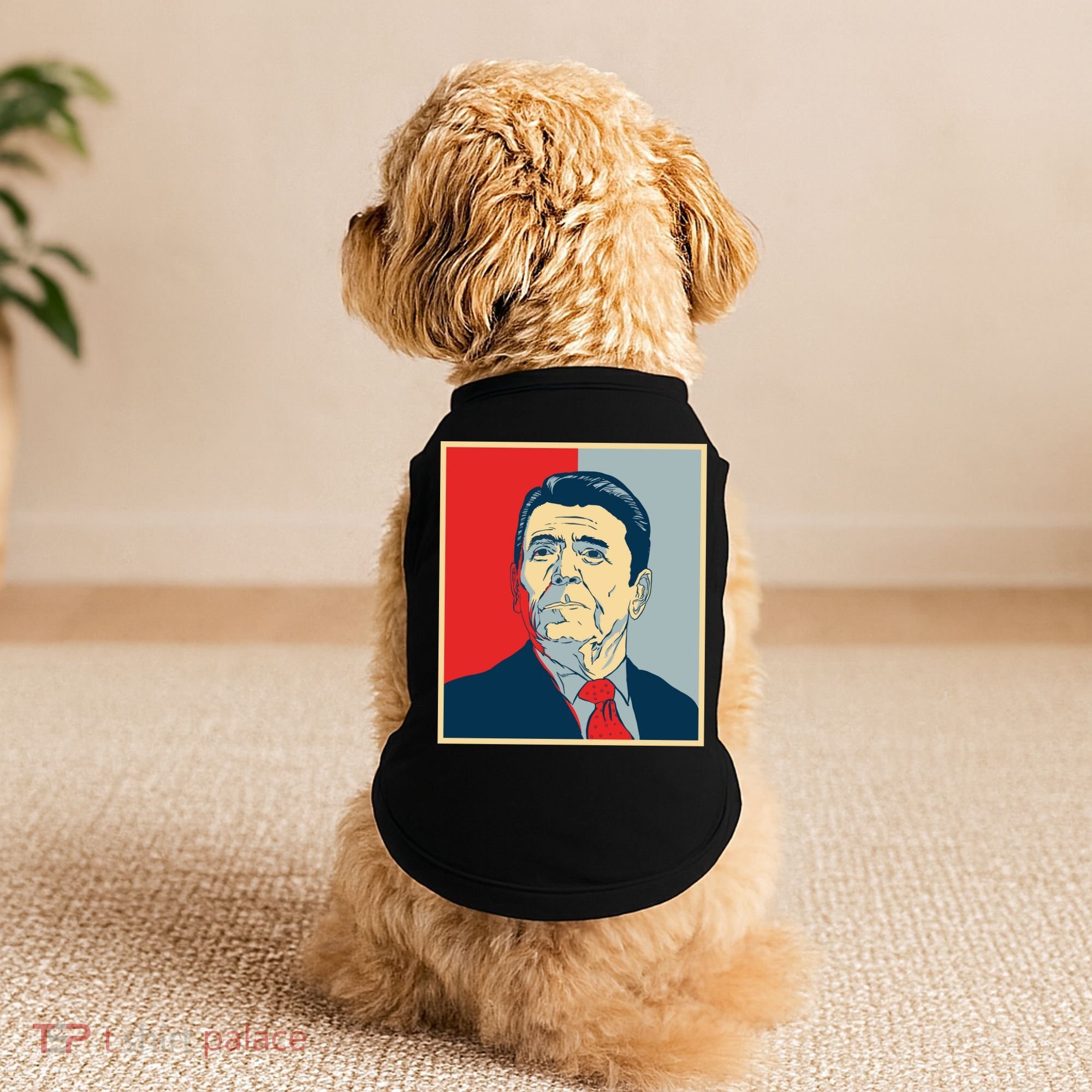 Ronald Reagan Retro Doggie Tank