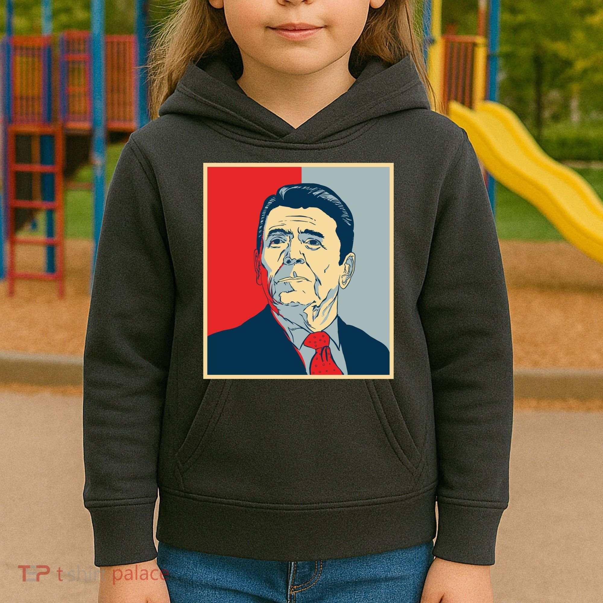 Ronald Reagan Retro Kids Hoodie